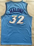 NBA 32 Malone Utah Jazz Maillot Retro bleu brodé